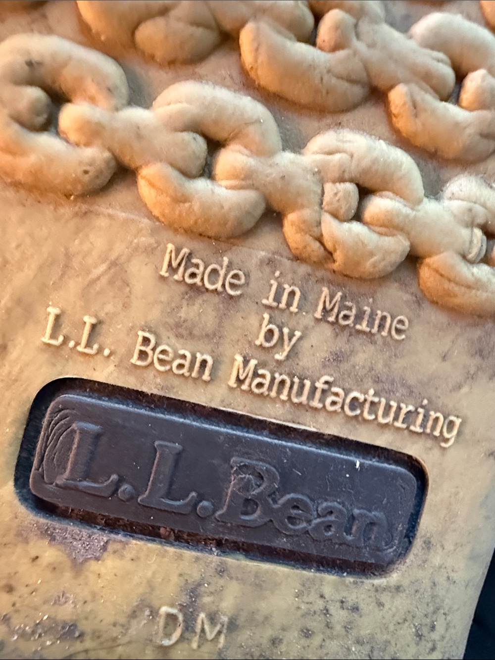 VINTAGE LL BEAN WOMEN'S TAN LEATHER LACE UP DUCK BOOTS, MADE IN USA, SIZE 8 M - Picture 8 of 10